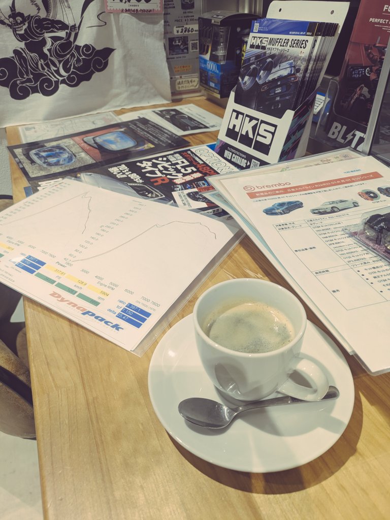 インプを取りに来ました。馬力350psトルク55kgまで上がりました。