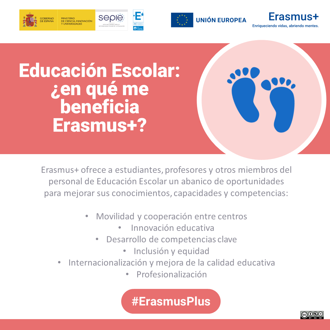 🎓🌍 #ErasmusPlus ofrece a 👩‍🎓👨‍🎓 estudiantes, 👩‍🏫👨‍🏫 docentes y 👥 miembros del personal de Educación Escolar un amplio abanico de oportunidades.