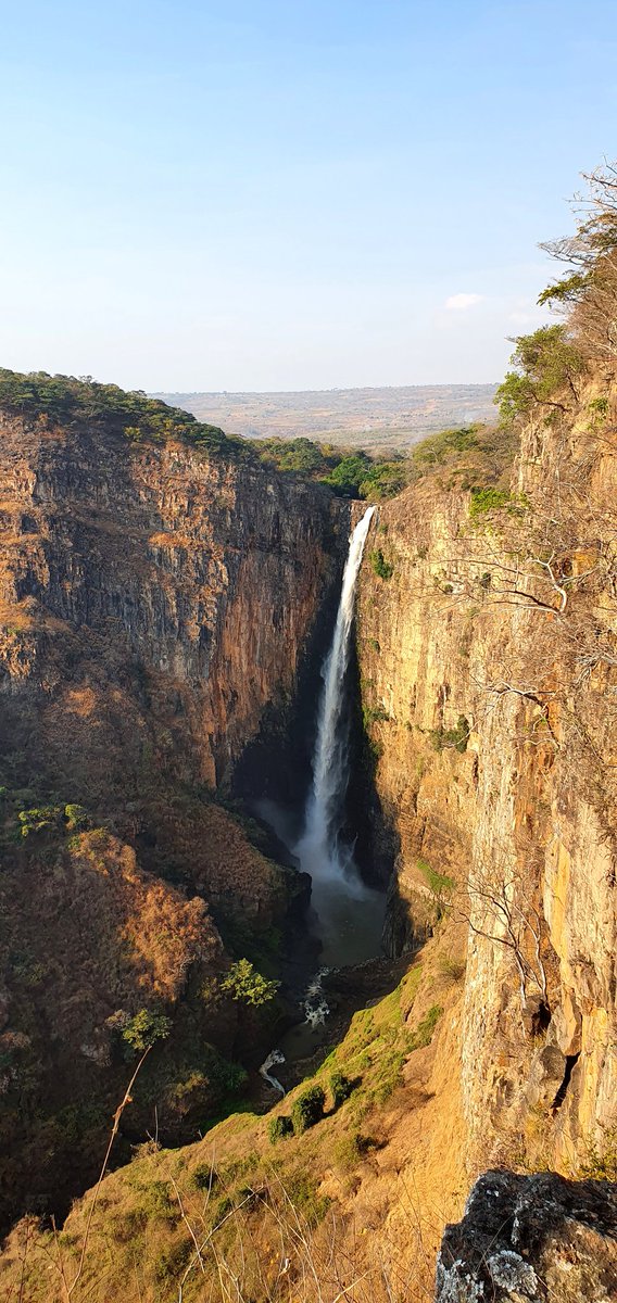 CorneliusChipom's tweet photo. Zambia has the Zambezi river system that drains  into the Indian Ocean and the Congo that drains into the Atlantic Ocean. The extensive river networks connected to the river sytems have numerous waterfalls. Here are 15 notable waterfalls. 

1. Kalambo Falls https://t.co/HgPUB8x8Sr