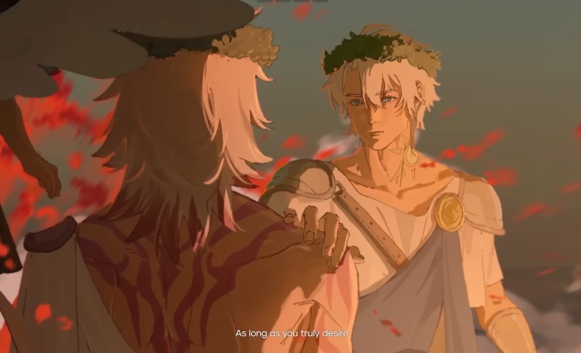 "as long as you truly desire" and its phainon looking at mydei like that 😭