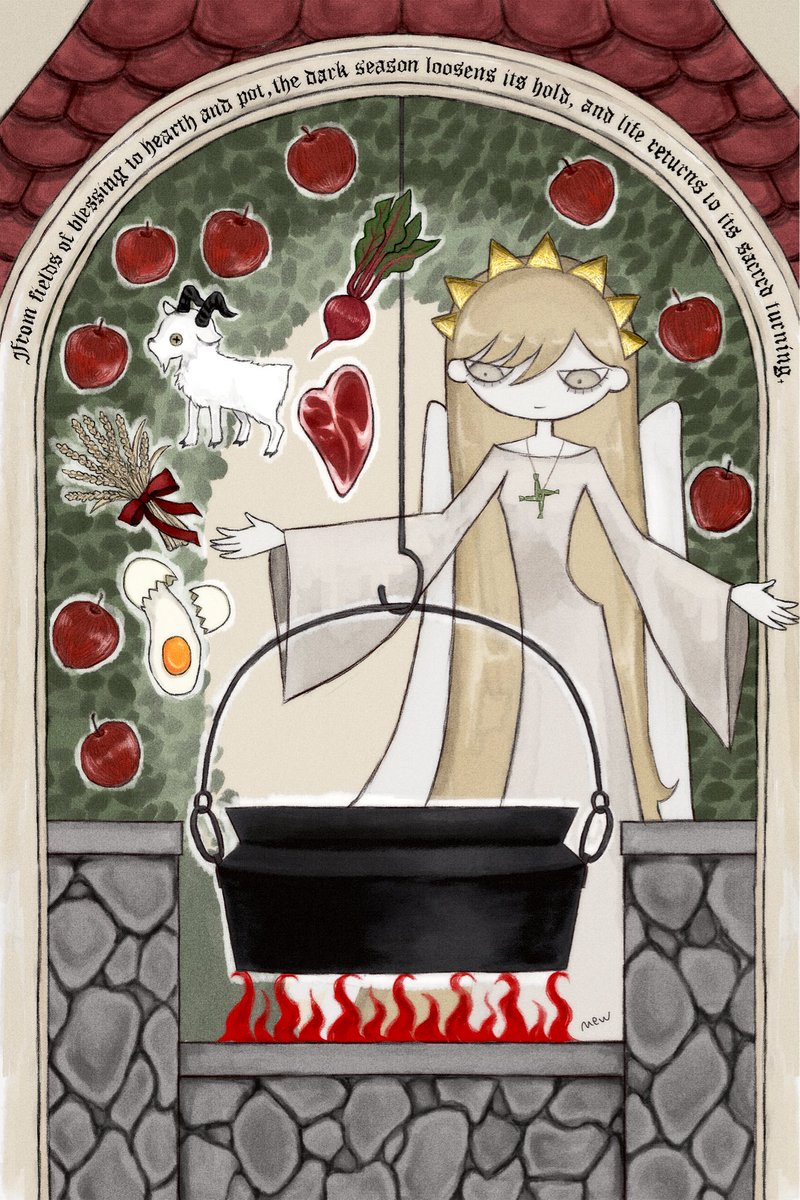 mewdollart's tweet photo. 再生の季節🕯️
#Imbolc #oc https://t.co/wkuQSyRF1Q