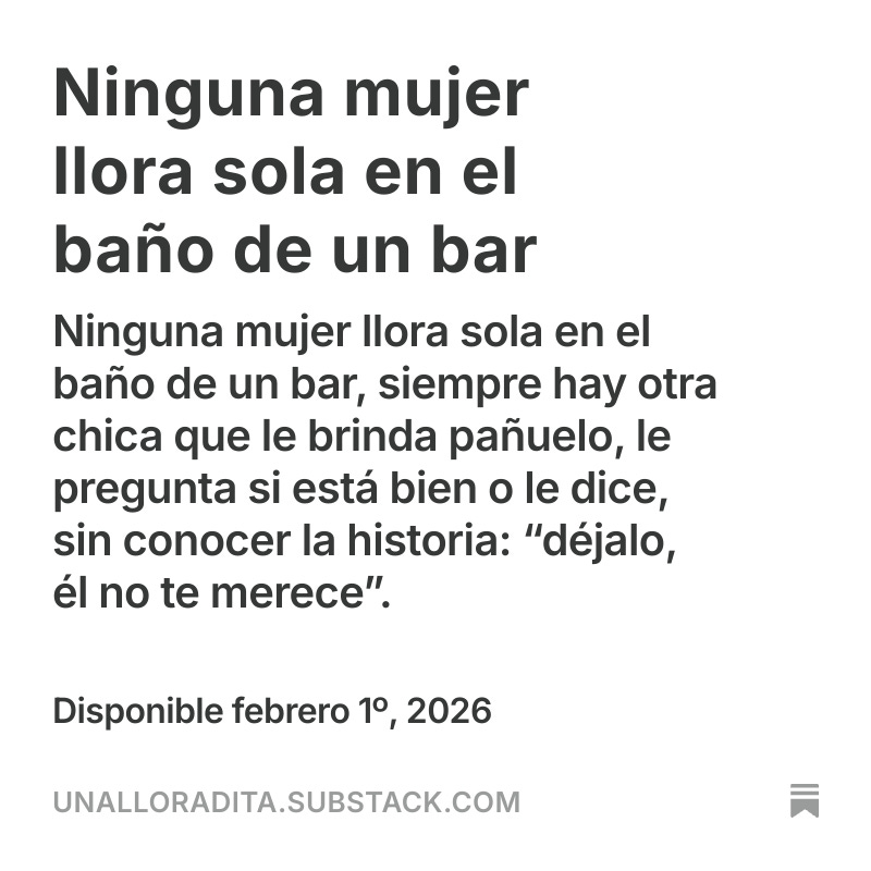 Ninguna mujer llora sola en el baño de un bar
SUSCRÍBETE 🔗👉acortar.link/2kSnFg
Deja de repostear esos memes que parecieran hacerte sentir orgullosa de que tu círculo social ha disminuido a tu perro. Tu cerebro te lo va a agradecer.