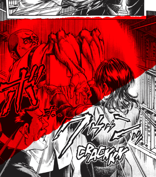 sshiriry's tweet photo. The artist for BR is incredibly detailed &amp; it was very hard to find the space to subtitle SFX without negatively affecting the reading experience. I tried to visualize the composition/focus and place accordingly... But a different letterer might have chosen a different spot! https://t.co/UyR9RnDvhB
