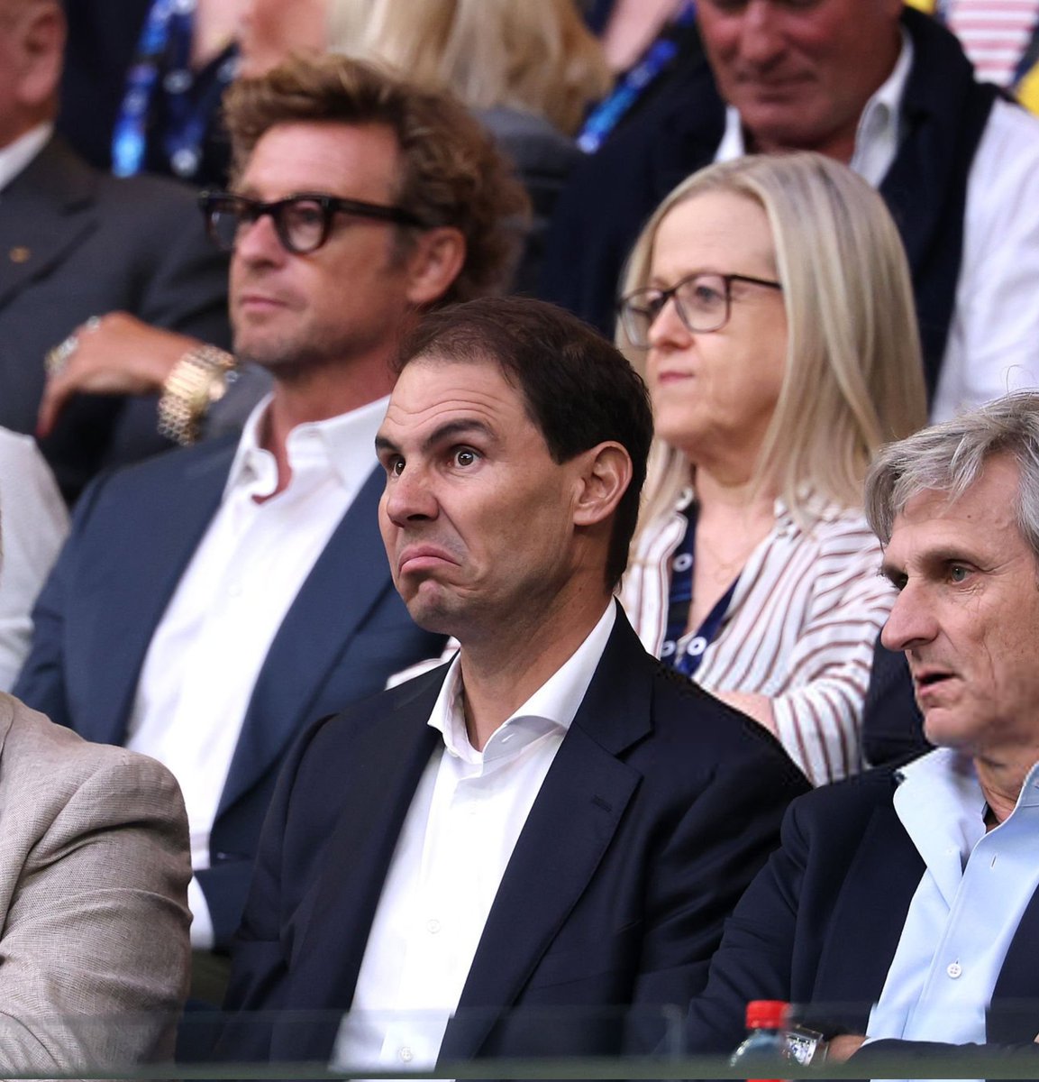 TheTennisLetter's tweet photo. Rafa might've retired but his eyebrow raise didn't https://t.co/RW56x81VyQ