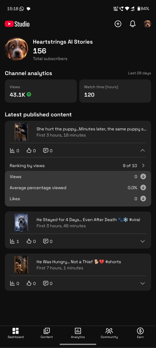 murthyv481's tweet photo. @TeamYouTube @YouTubeIndia @YouTube My channel got struck to zero views for all the videos published from last two days.Could you please check any issue with my channel. https://t.co/7h2j4sKchj