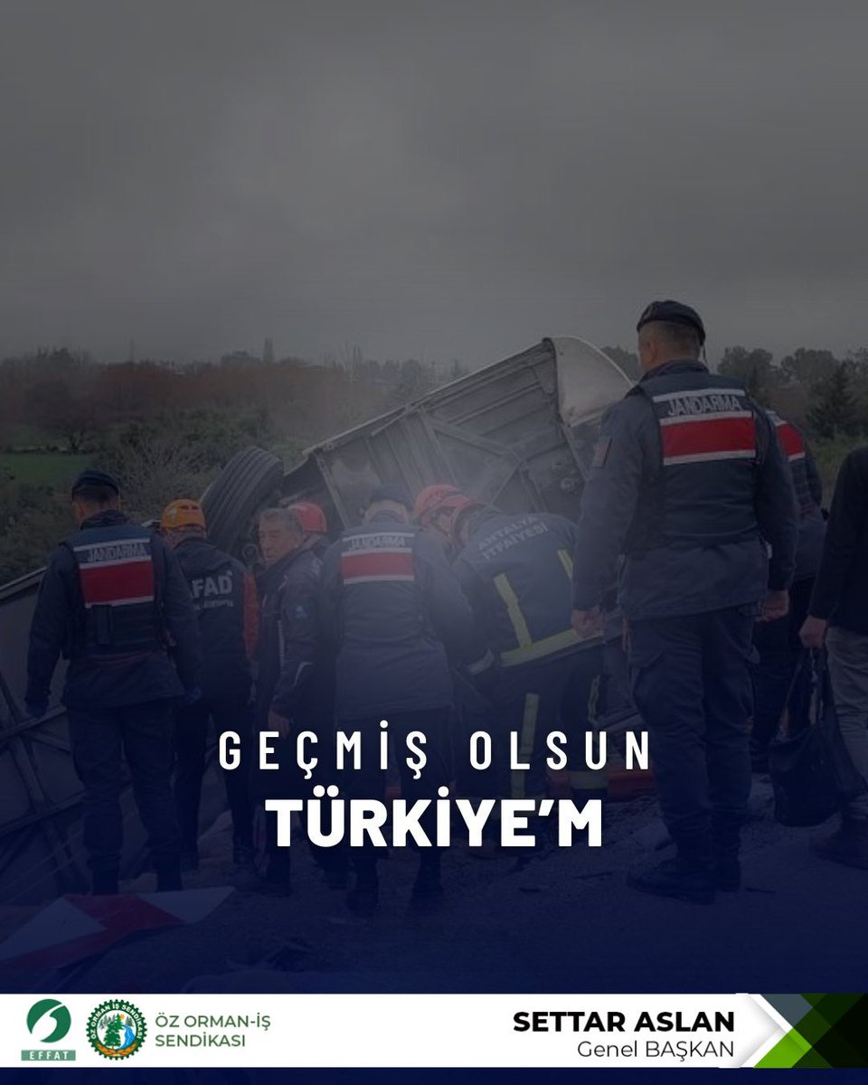 Geçmiş Olsun Türkiye’m

Tekirdağ–Antalya seferini yapan yolcu otobüsünün Antalya Kuzey Çevre Yolu’nda geçirdiği elim kaza sonucu hayatını kaybeden vatandaşlarımıza Allah’tan rahmet; ailelerine ve yakınlarına başsağlığı ve sabırlar diliyorum.

Kazada yaralanan vatandaşlarımıza