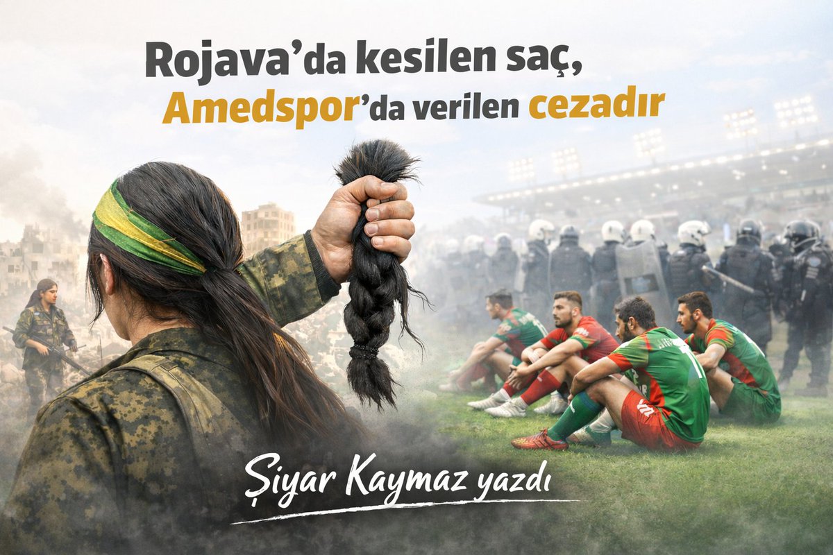 Şiyar Kaymaz (<a href="/SiyarKaymaz/">şiyar kaymaz</a> ) yazdı:

✒️Rojava’da kesilen saç, Amedspor’da verilen cezadır 

haberdeger.com/yazarlar/siyar…  

#ŞiyarKaymaz #gündem #Amedspor