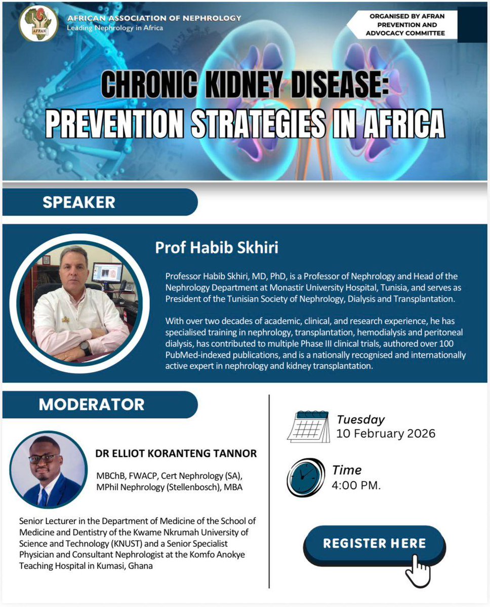 African Association of Nephrology (AFRAN) tweet media
