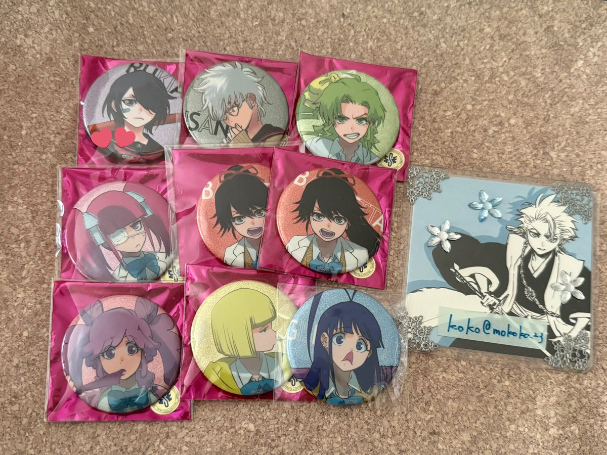 譲渡】BLEACH WORLD 護廷高校&白砂女子 コレクション 缶バッジ 譲 画像