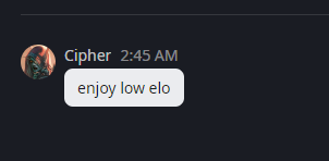 Jirveraa's tweet photo. @SpectreOW2 Told him the name "cipher" had no aura. My bad. https://t.co/jkk6UOY0FE