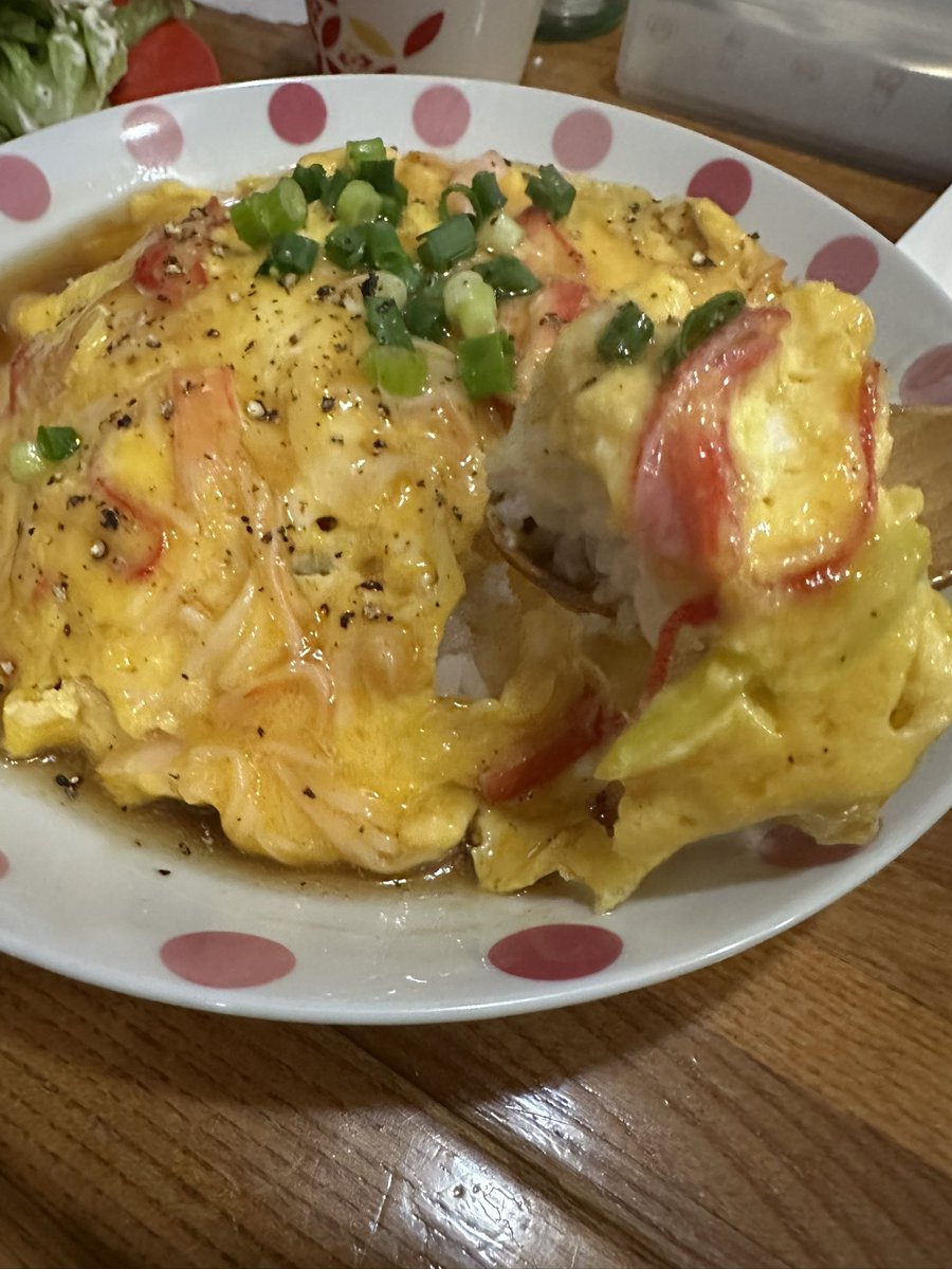 00_anchovy's tweet photo. 今日は美味しい天津飯食べた〜！ https://t.co/4oxfi6A0Ul