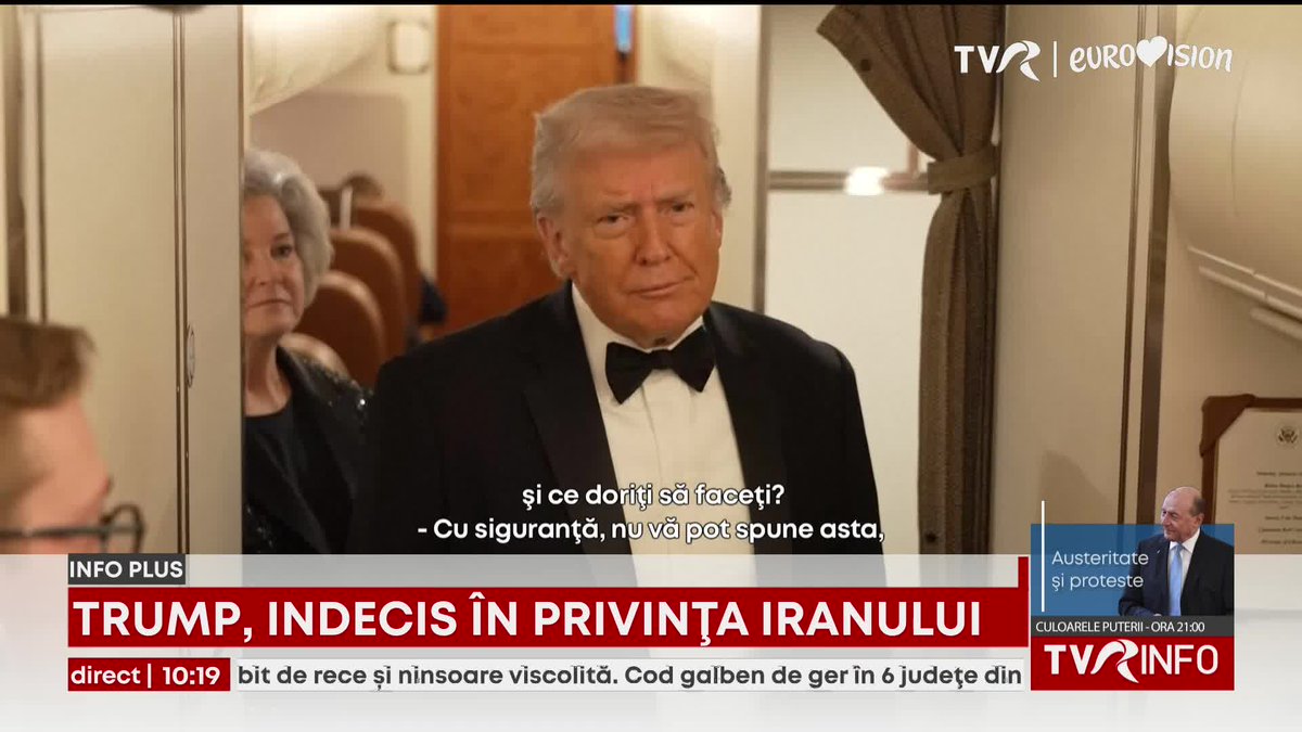 Donald Trump, indecis în privința Iranului: ”Sper că ei vor negocia ceva ce este acceptabil” tinyurl.com/4wz7xcuw