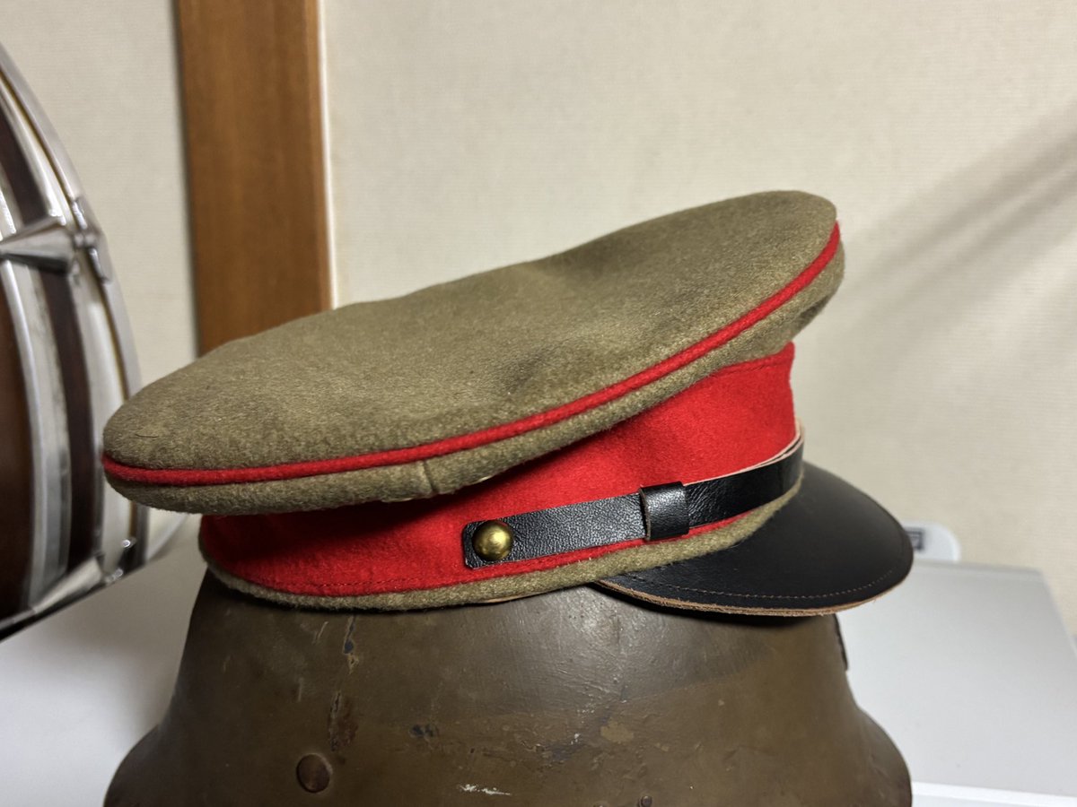下士官兵軍帽（四五式）を製作しました。 複製生地を使用しています