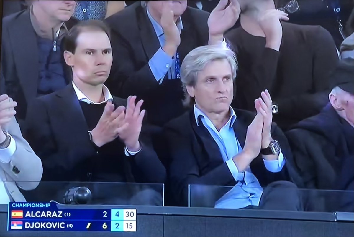 just_Rafa__'s tweet photo. Rafa clapping on Carlitos’ winner 😍 https://t.co/CD1Bv5C9vU