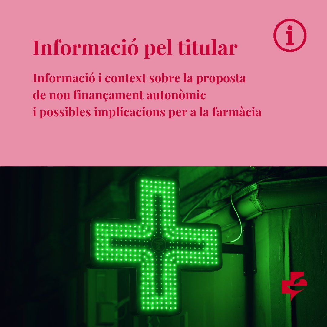 Titulars de farmàcia: compartim informació i context sobre la proposta de nou model de #finançament autonòmic i les possibles implicacions per a la #farmàcia comunitària. 
Més estabilitat del #sistemasanitari = menys riscos per al sector. 
fefac.cat/empresarial/in…