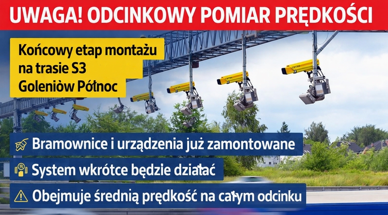 A_W_Bugajski's tweet photo. Na trasie S3 w kierunku Szczecina trwa końcowy etap montażu odcinkowego pomiaru prędkości.
Chodzi o odcinek Pucie (okolice Klinisk) – węzeł Goleniów Północ – jeden z najczęściej używanych przez dojeżdżających do pracy.https://t.co/MAXWPWpb8y https://t.co/EvOUpnruOo
