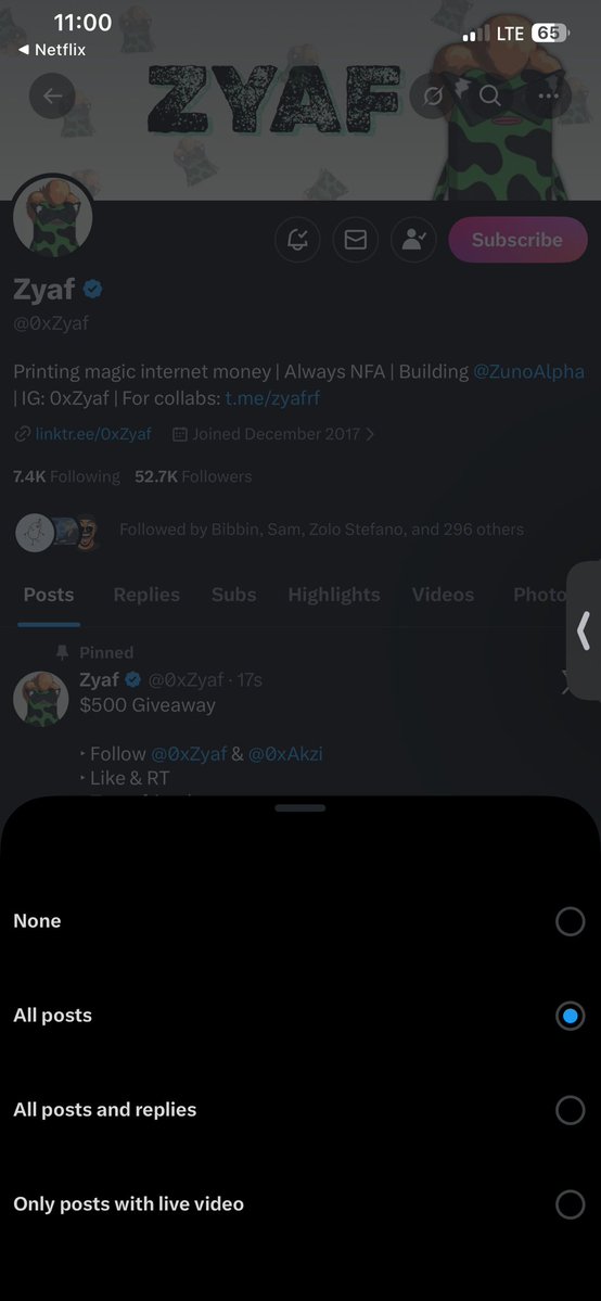 ThatcryptoLadd's tweet image. Followed with notis on the moment you asked… manifesting legend
@lowkred