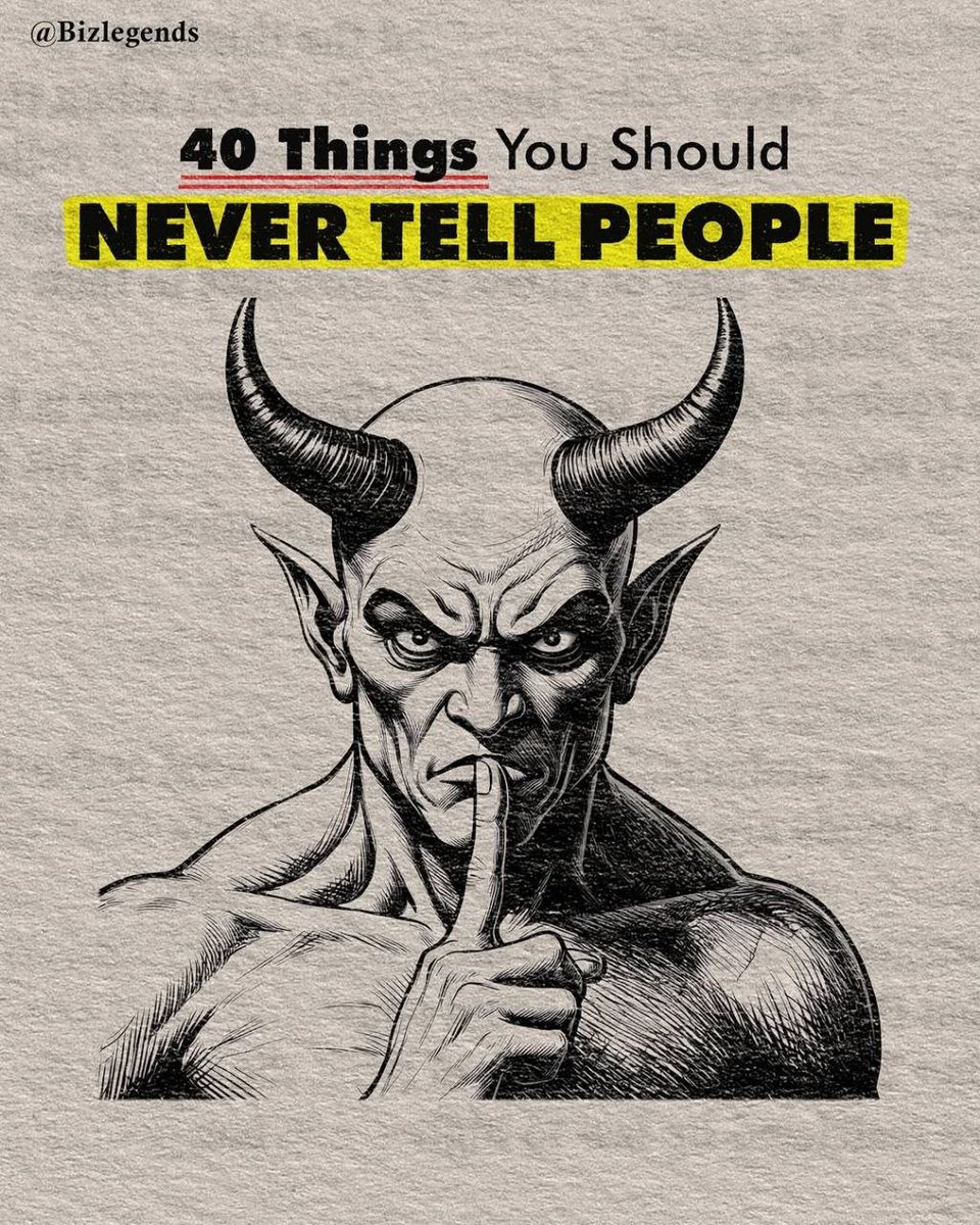 philosophysage's tweet photo. 40 Things you should Never Tell People.

-Thread- 🧵 👇 https://t.co/QiQu7vHlAI