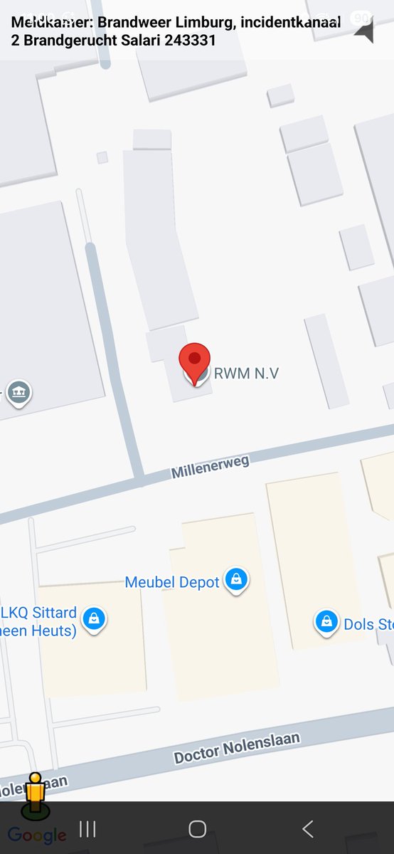 Brandgerucht op Millenerweg in Sittard