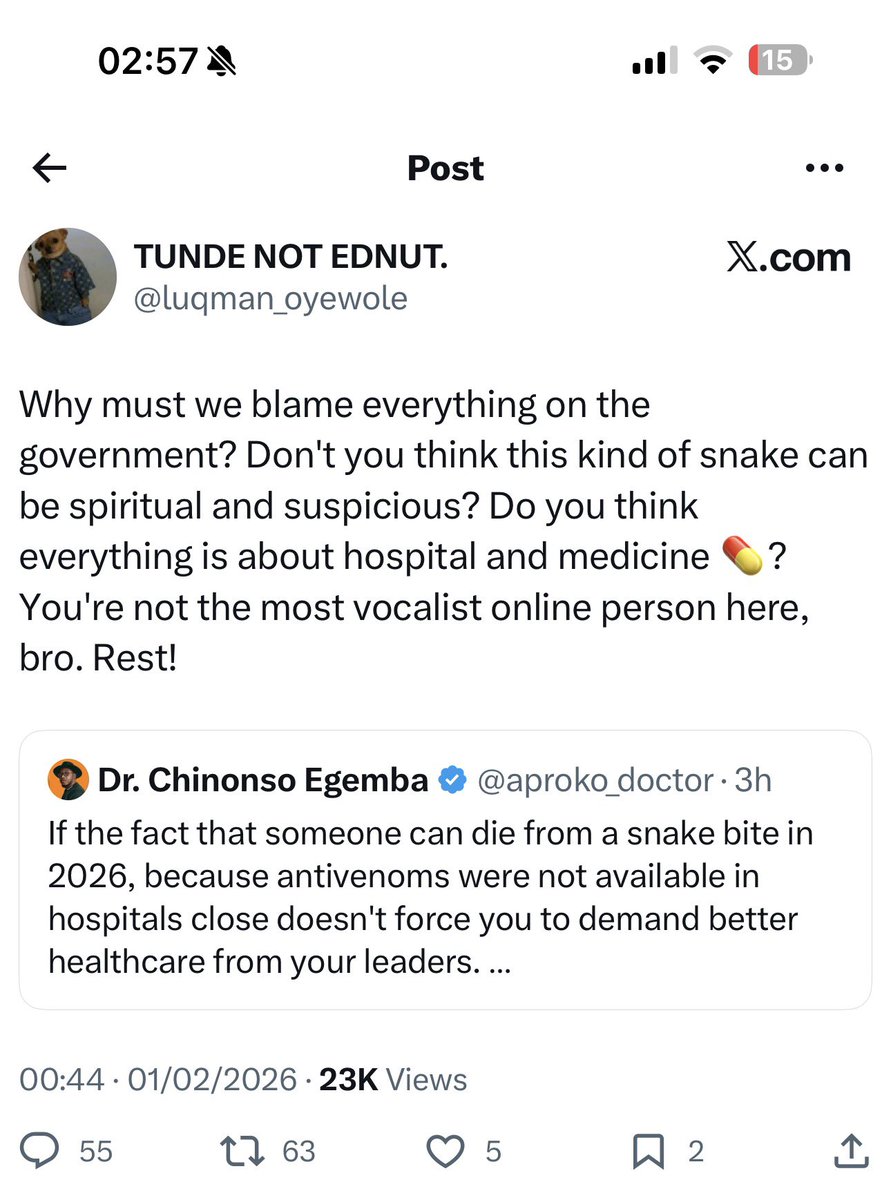 This is how an APC rotten brain works.

A bright young girl was just killed in an avoidable tragedy where hospitals have no antivenom medication to save her life, but this retarded vermin says it is not the government’s fault.

PS- This is the brain he uses in his everyday life.