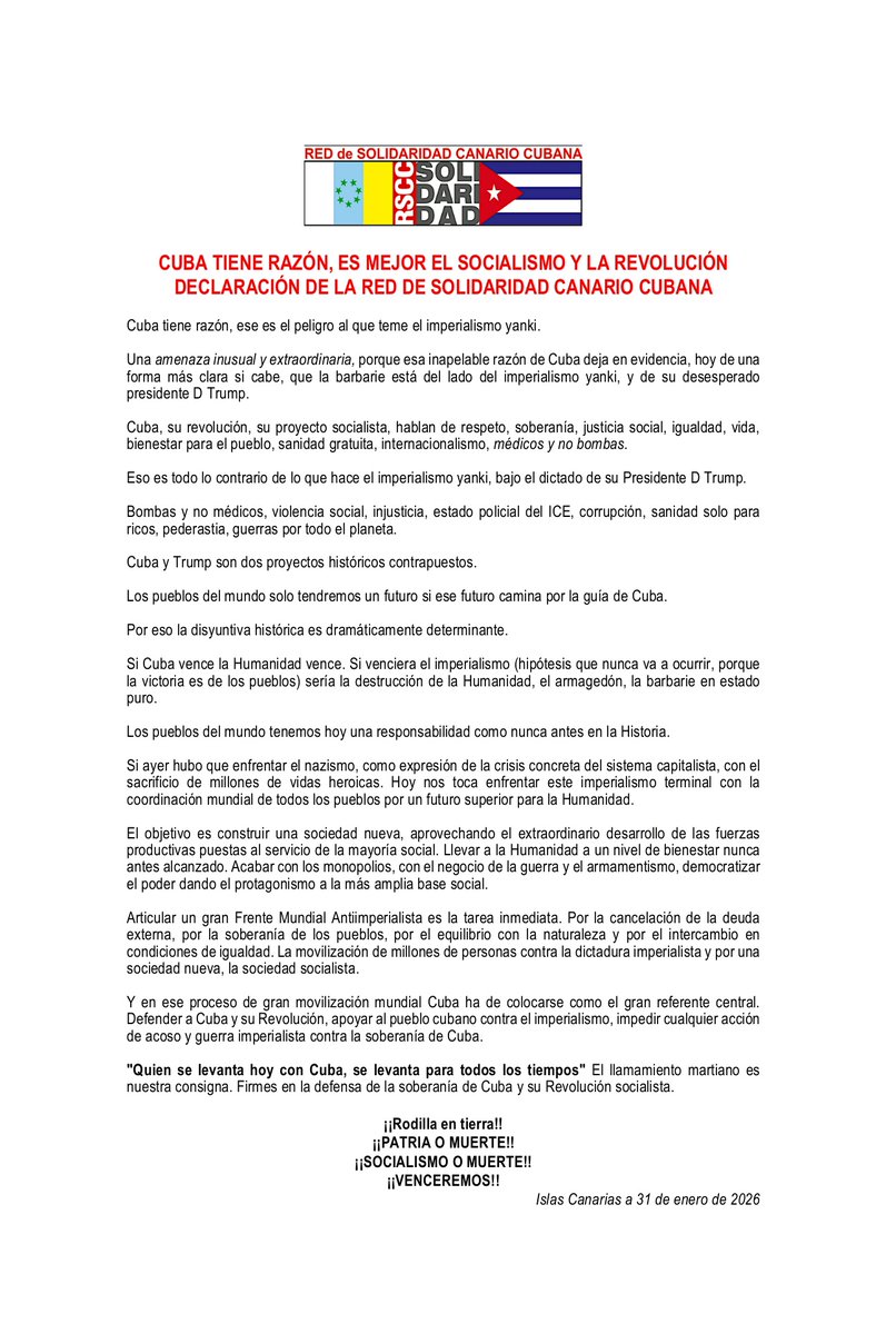 CUBA TIENE RAZÓN, ES MEJOR EL SOCIALISMO Y LA REVOLUCIÓN