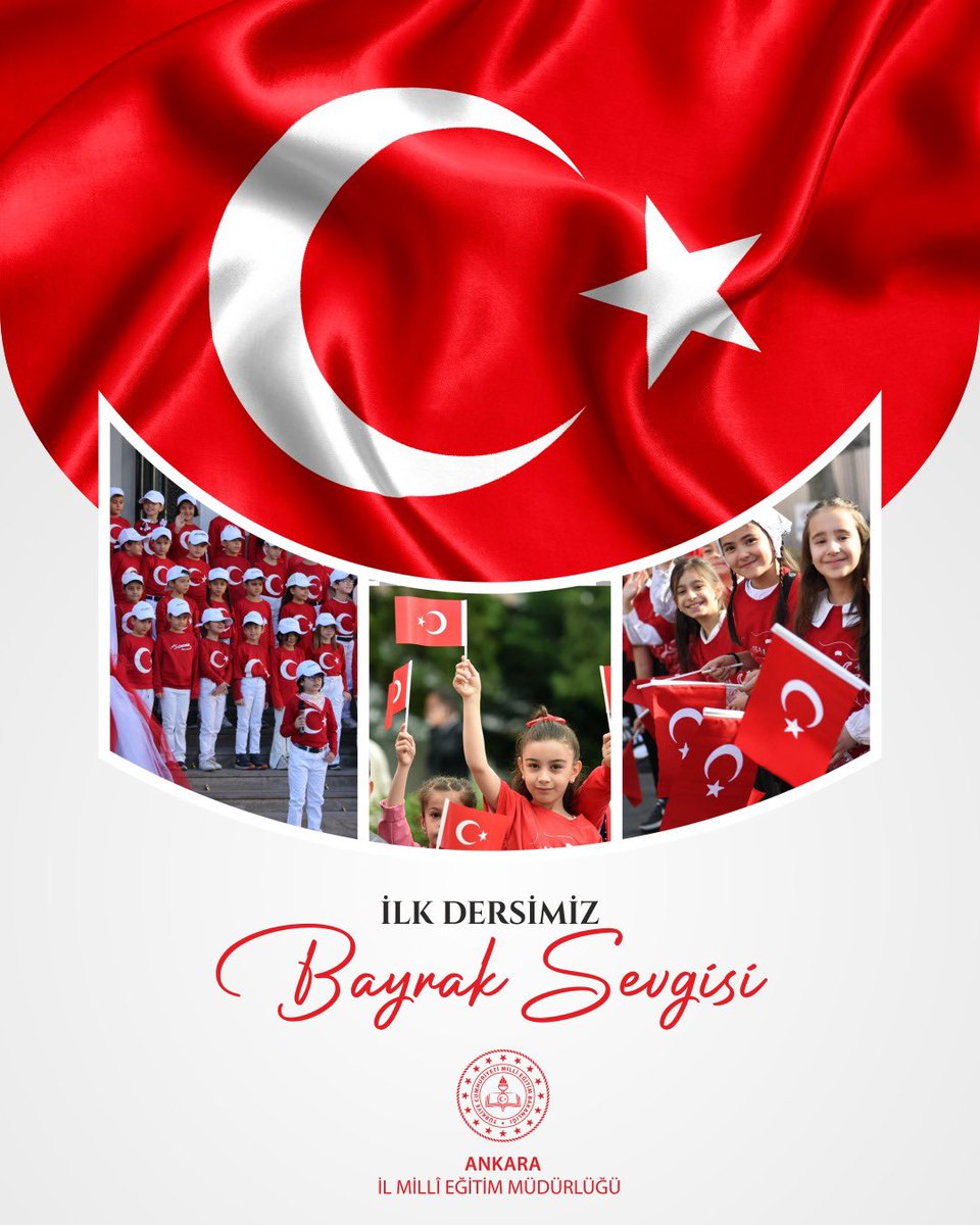 İstiklal Bayrakla, İstikbal Maarifle…🇹🇷
2–6 Şubat tarihlerinde ikinci döneme, bayrak sevgisi temasıyla başlıyoruz. Ay yıldızlı bayrağımızın gölgesinde,millî birlik ruhunu ve değerlerimize bağlılığımızı göstermek için tüm velilerimizi bayrak törenine davet ediyoruz🇹🇷
<a href="/MemAnkara/">Ankara İl Millî Eğitim Müdürlüğü</a>