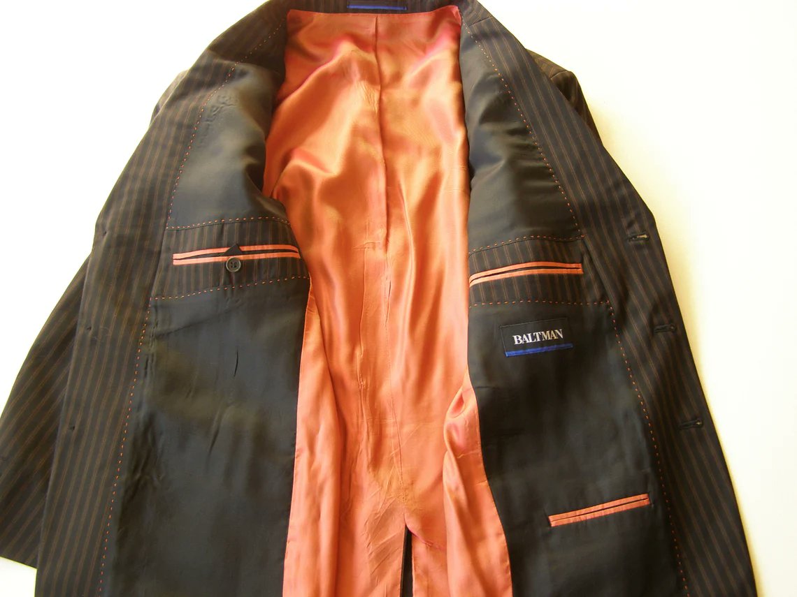 #BALTMAN #Men's #Suit #Blazer. #Vintage Blazer #Jacket. Striped #Black Suit Jacket. #Clothing #fashion, #vintagefashion etsy.me/2Du5qif