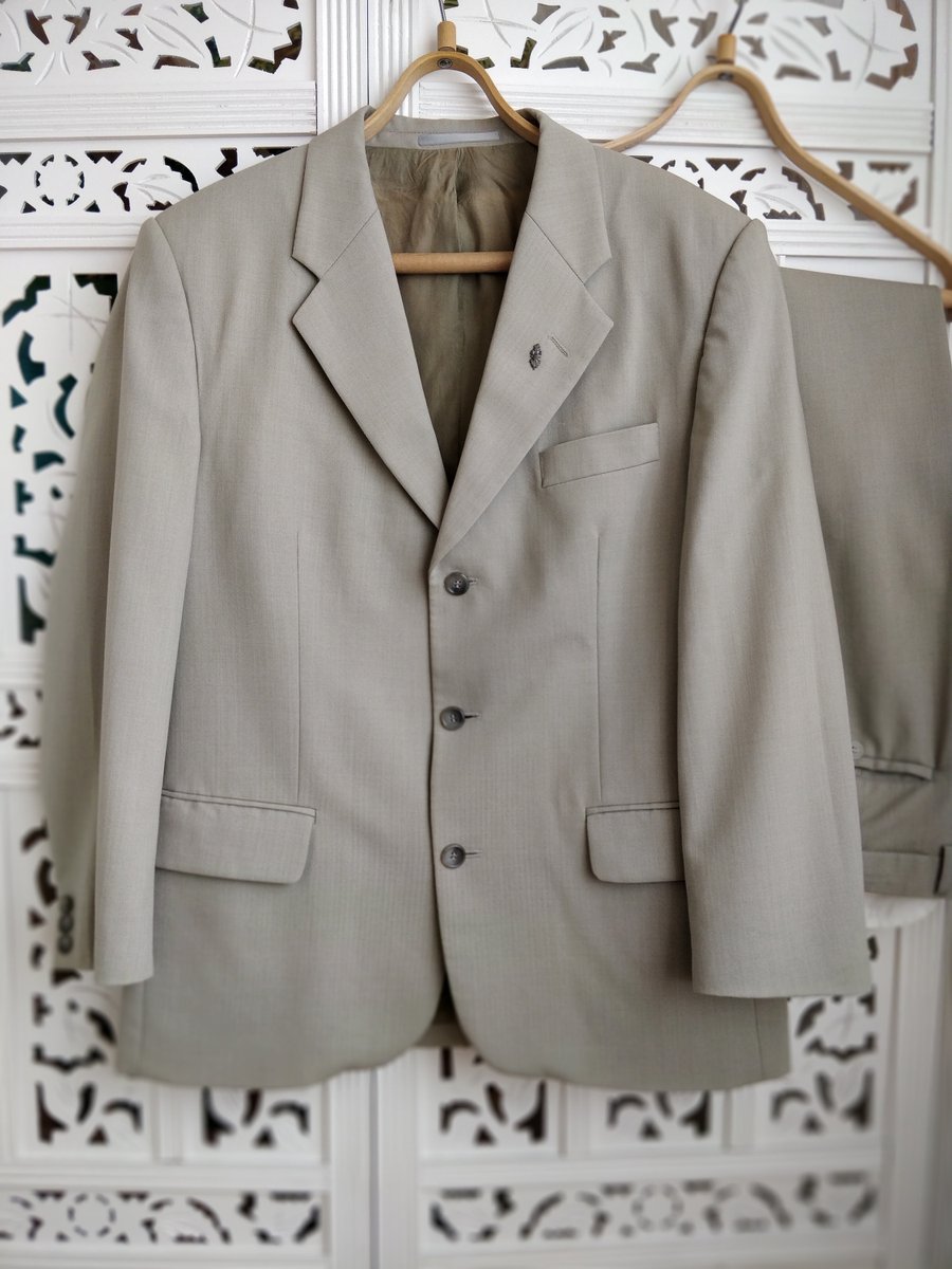 #KALEVA #CLASSIC #Men's Suit. #Vintage Blazer / Trousers. Grey #Wool Suit. Made in #Finland. #Clothingfashion. #Clothing #fashion, #vintagefashion. etsy.me/2X5m7He
