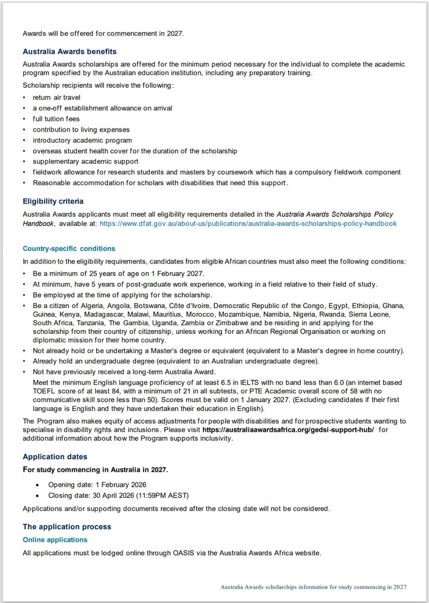 Fully funded Australia Awards Scholarship opens today. Give it a try.

Australia Awards benefits:
Australia Awards scholarships are offered for the minimum period necessary for the individual to complete the academic 
program specified by the Australian education institution,