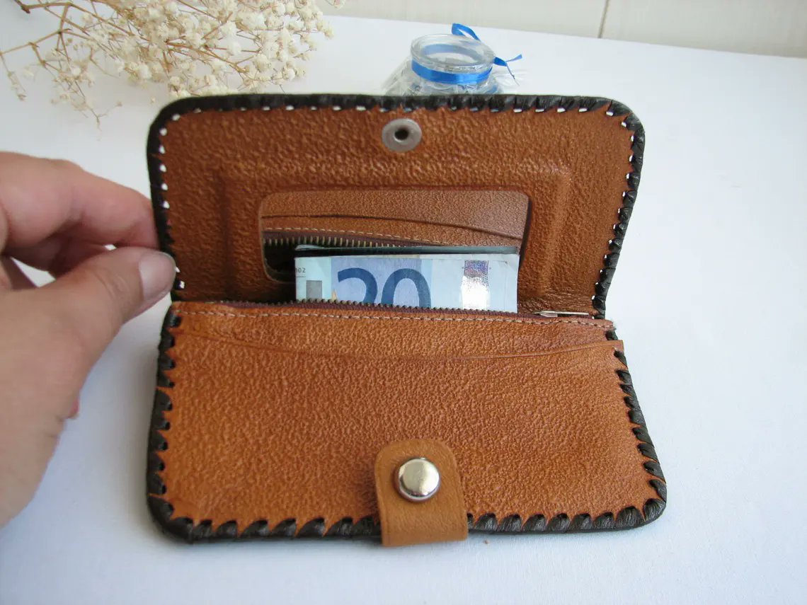 #Women’s #Leather #Wallet with a pocket for #coins. #Vintage #Soviet #Retro #Accessory. #USSR #Fashion #vintagefashion etsy.me/2r0qCVA