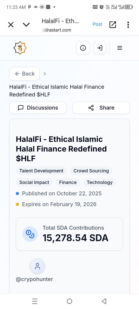 Abdulsubhann0's tweet photo. HalalFi is rewriting the rules of modern finance by ensuring that every transaction is interest-free, transparent, and ethically aligned. Whether you're a business, investor, or charit🌙📊
🔗 https://t.co/OPnJQDyrsf
#HalalFi #HLF #HalalEconomy #EthicalBlockchain #IslamicFinance https://t.co/blEPT9uHPn