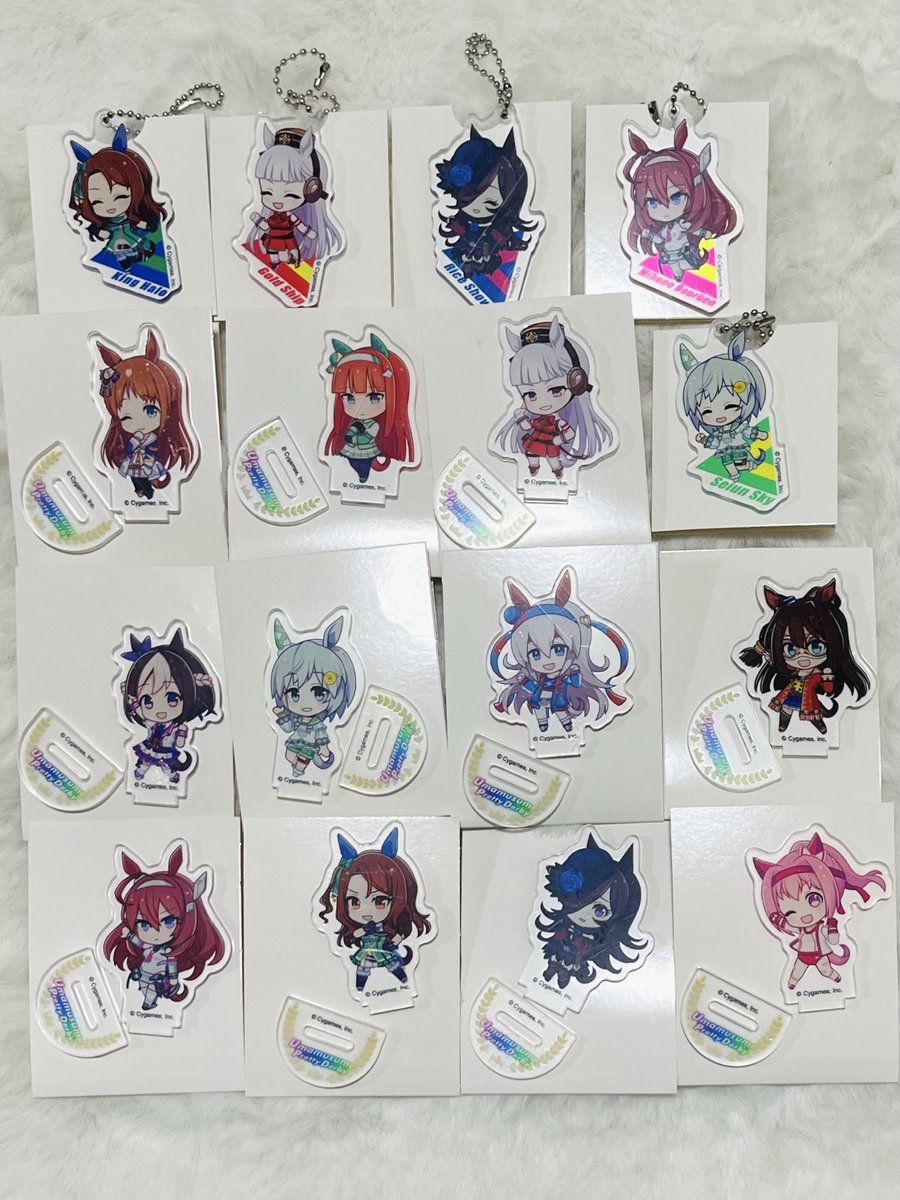 譲渡】 ウマ娘 100円均一のアクリルスタンド アクリルキーホルダー