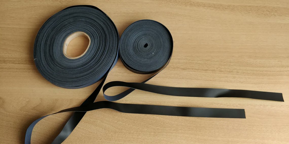 51 #yards #long / 15 mm Black #Faux #Leather #Tape. 49 meters #Vintage Leather #Imitation Tape. #New Old #Stock #Ribbon. #Soft #Artifical Leather Tape etsy.me/3cyStCv