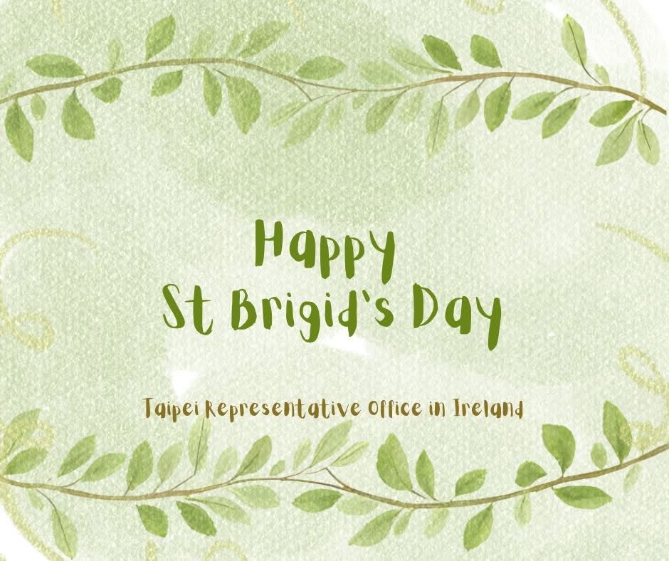 TaipeiIreland's tweet image. 🌼 Spring is on the way!

Today is #StBrigidsDay in Ireland 🇮🇪 — celebrating renewal, longer days &amp;amp; the coming of spring. Families enjoy potato dishes and weave St. Brigid’s #Crosses for protection and good fortune.

Wishing everyone a lovely long weekend! ☘️

#LáFhéileBríde