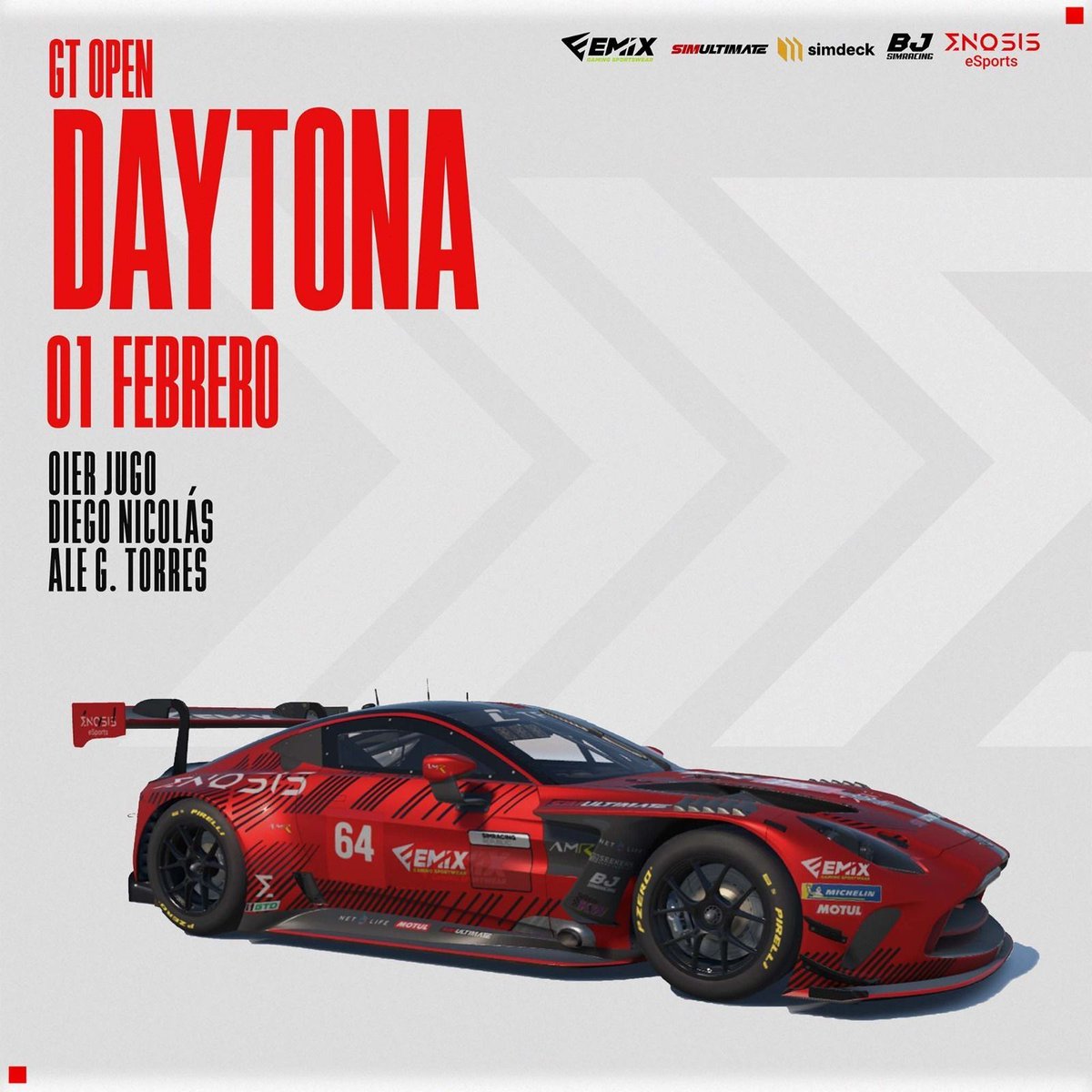 🏁 SR GT Open

🗺️ Daytona International Speedway 

🚘Oier Jugo - <a href="/ojugito/">Oier Jugo</a>

🚘Diego Nicolas - <a href="/diego_cepe/">DIEGO NICOLAS</a> 

🚘Ale G Torres - <a href="/puti_SIMO/">AleGTorres@SIMO</a> 

📺 youtube.com/@GSRCBroadcast… 

🌐simracingrepublic.com 

#iracing #simracing #SRGT

<a href="/Emix_Gaming_/">EmixGaming</a>