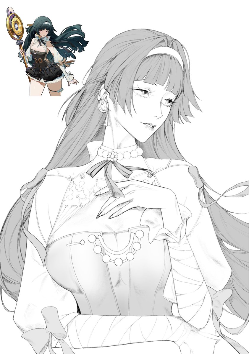 ok second attempt in procreate😭 I love drawing at work lmao