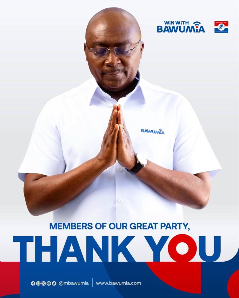 WTescongh's tweet photo. Congratulations @MBawumia for your resounding victory❤️ @NPP_GH has spoken and we know you are the best candidate to lead us into victory 2028.
#NPPPresidentialPrimary26 #NPPDecides #nppprimaries2026 #bawumia https://t.co/Fpzjh6gSuU
