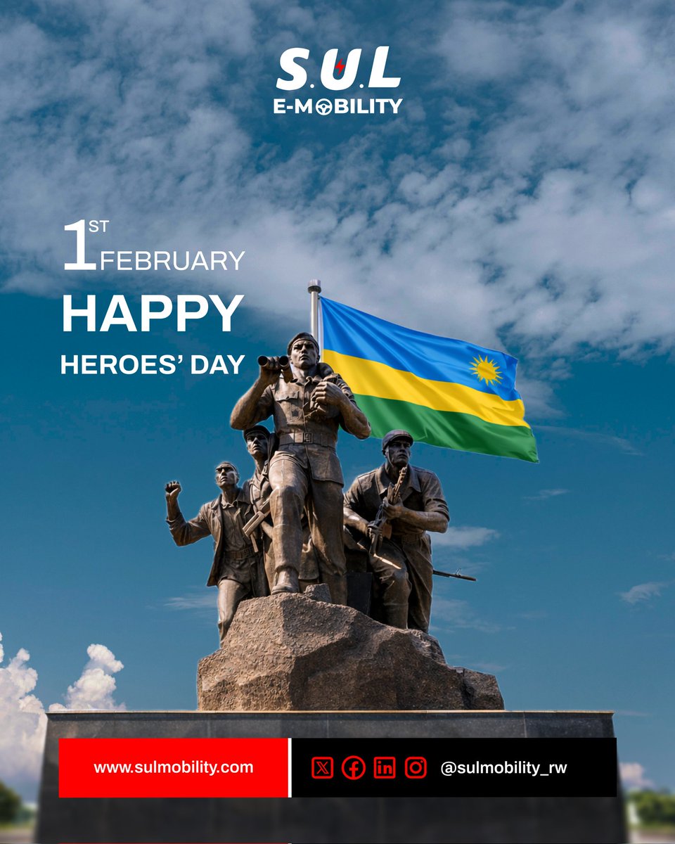 Happy Heroes day!

#sulmobility #sulemobility #sulrw #EVs
#electriccars #electricmotorcycles
#greenmobility #emobility #mobility