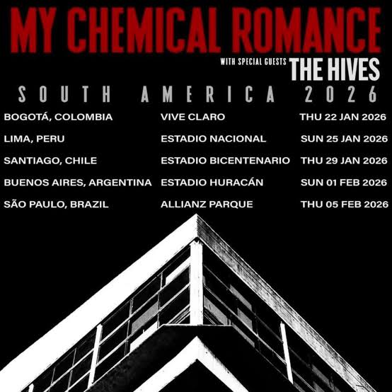 Imahauntedhous3's tweet image. @MCRofficial will perform today on their “THE BLACK PARADE” tour in Buenos Aires, Argentina at Estadio Tomás Adolfo Ducó 💀🖤🤍  

#MCRArgentina