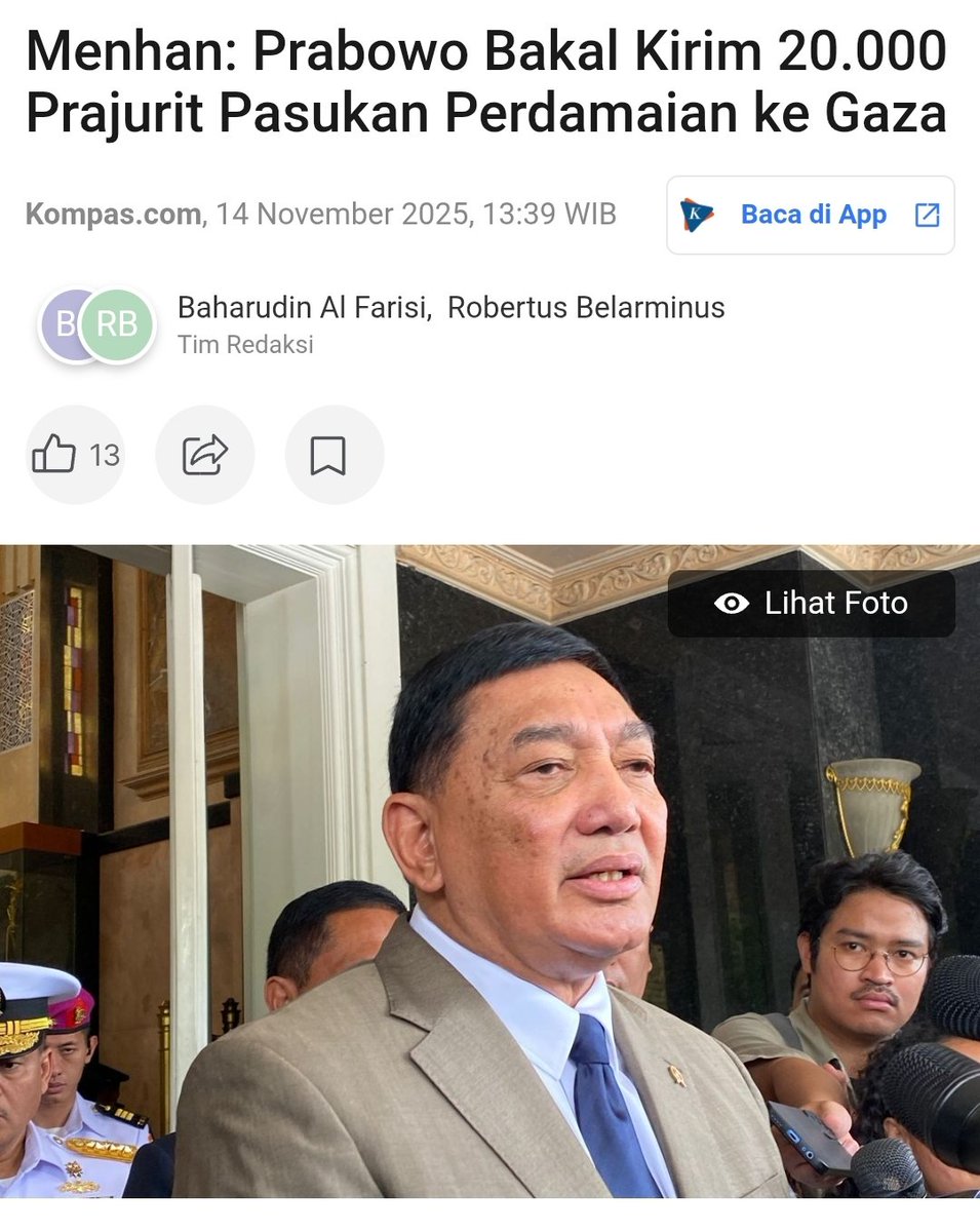 Biar punya kemampuan setara IOF: ngebom warga sipil; menjadikan perempuan dan anak-anak sebagai target genosida; menghancur-leburkan rumah sakit, sekolah, universitas; serta semakin canggih dalam berbohong dan mengkriminalisasi korban.