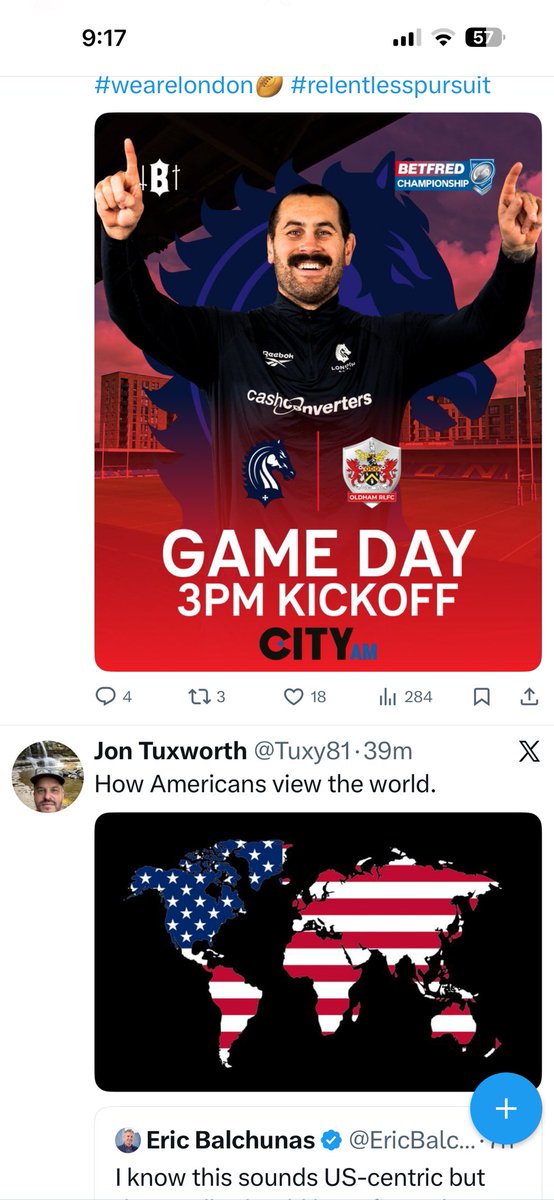 DTrainGorry's tweet photo. @Tuxy81 How good is my timeline. Love my Broncos including London. Maybe I should ask them to play in their morning since I have to get up at 5am for work and they play at 2am https://t.co/lxhsDVNAJY