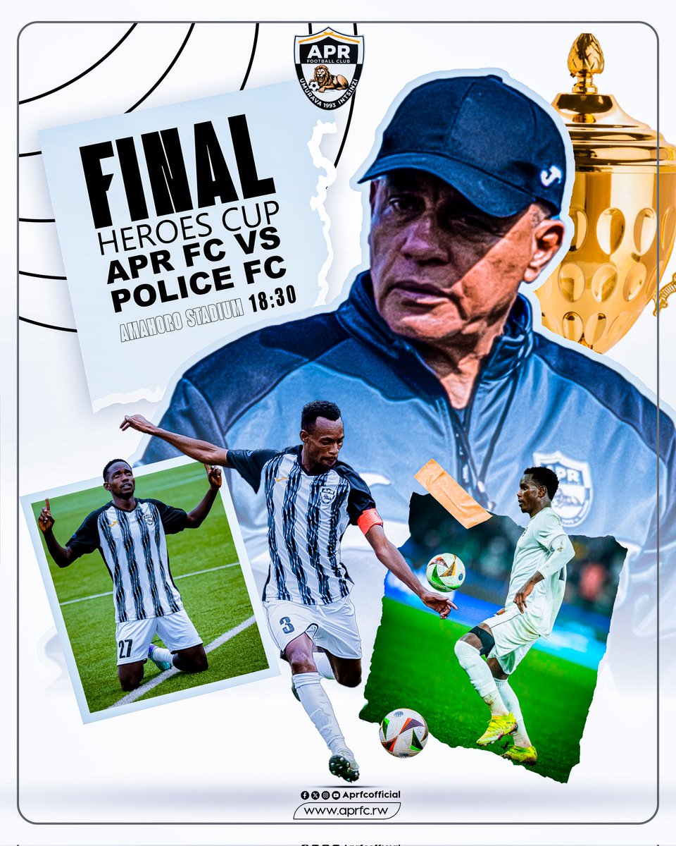 aprfcofficial's tweet photo. HEROES CUP FINAL DAY 🙌
APR FC 🆚 POLICE FC
It’s time to fight for glory,
We step onto the pitch with pride, discipline, and determination.
#HeroesCupfinal2026
#APRFC
#TuriIntare https://t.co/sVe485k6n8