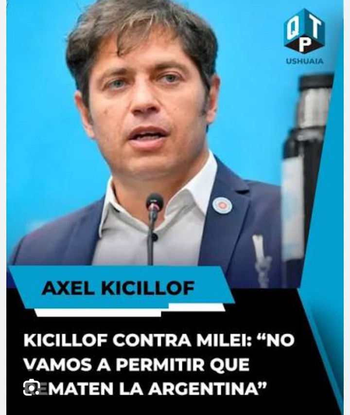 "No vamos a permitir que maten a la Argentina,
con Milei no se pacta ni dialoga,se confronta!"(Axel Kicillof).
NO a la DERECHA, SI a los DERECHOS 👊🇦🇷!...
#BuenosDías 
#BuenDomingo
#MileiDestruyeLaArgentina 
#HabraConsecuencias
