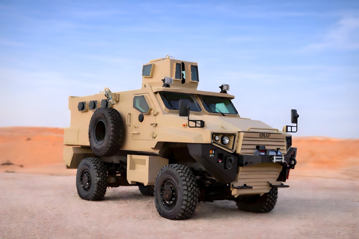 ErafIndustrial's tweet photo. TARES III‑16TC1 MRAP, designed in KSA for high‑threat routes, this 16‑ton 4×4 platform delivers STANAG Level III protection and a powerful Cummins 6.7 L engine producing 360 hp and 1,100 Nm of torque.

Discover More: https://t.co/hDZM8xZ5sK
 @WDS_KSA @GAMI_KSA @SAMIDefense 

#SaudiMade #ERAF #DefenseTech #ArmoredVehicles #WDS2026 #WORLDDEFENSESHOW #ERAF #SAMI #GAMI #vision2030 #madeinsaudi #مستقبل_التكامل_الدفاعي