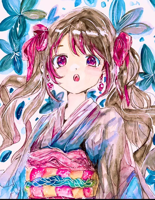 本日終了です よろしければご覧ください サイトはこちらより #イラスト #透明水彩 #アナログ絵 #原画