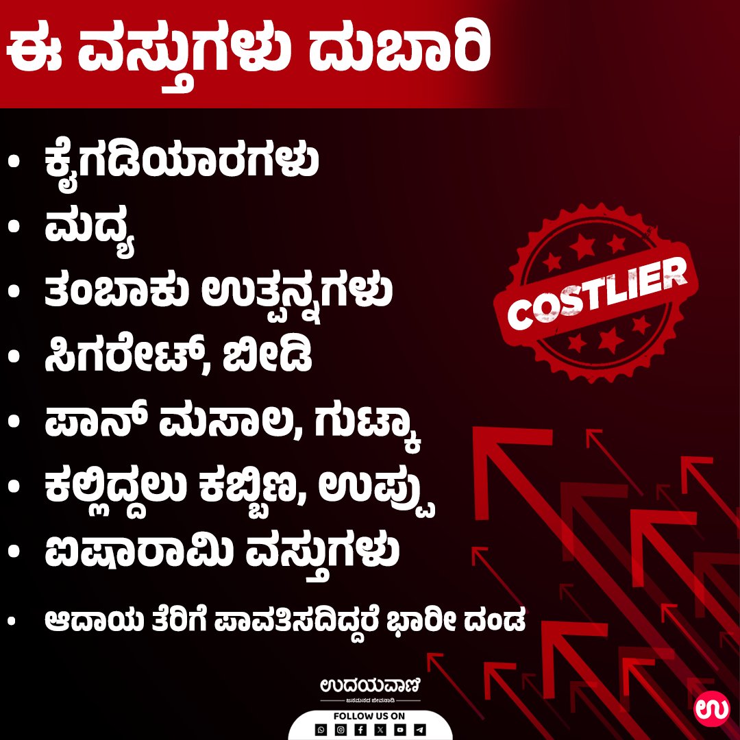 udayavani_web's tweet photo. ಈ ಬಾರಿಯ ಬಜೆಟ್‌ ನಲ್ಲಿ ಯಾವ ವಸ್ತು ದುಬಾರಿ, ಯಾವುದು ಅಗ್ಗ?

ಓದಲು ಈ ಲಿಂಕ್ ಕ್ಲಿಕ್ ಮಾಡಿ :- https://t.co/AivhKarCSr

#Udayavani #UnionBudget2026 #NirmalaSitharaman #costlier #cheaper #Budget2026 https://t.co/zL6rcAvzFb