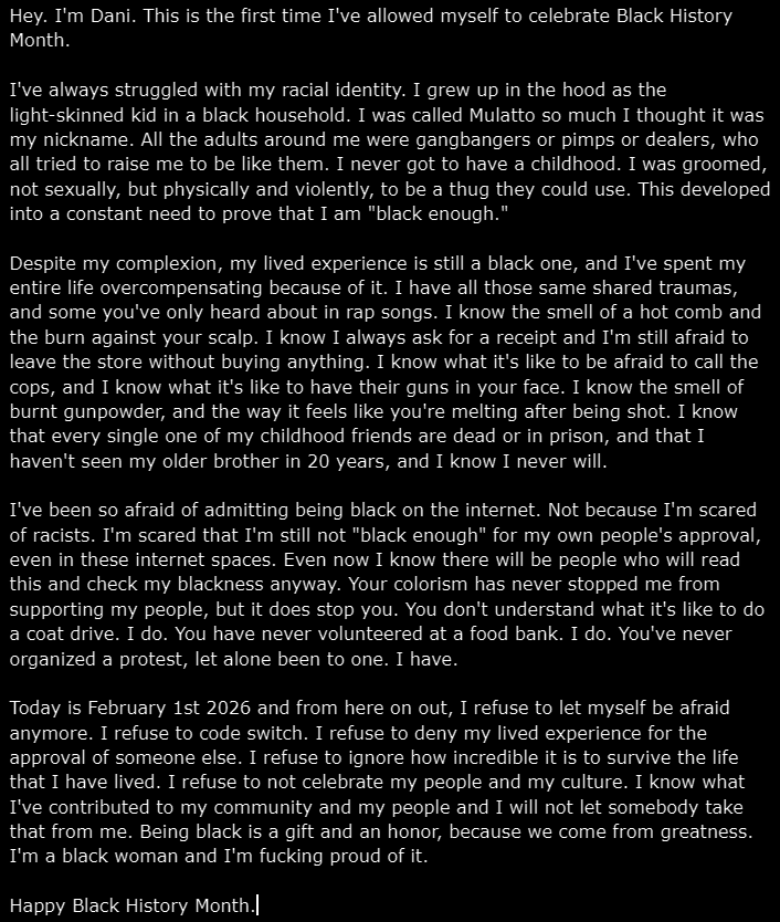 Happy Black History Month.