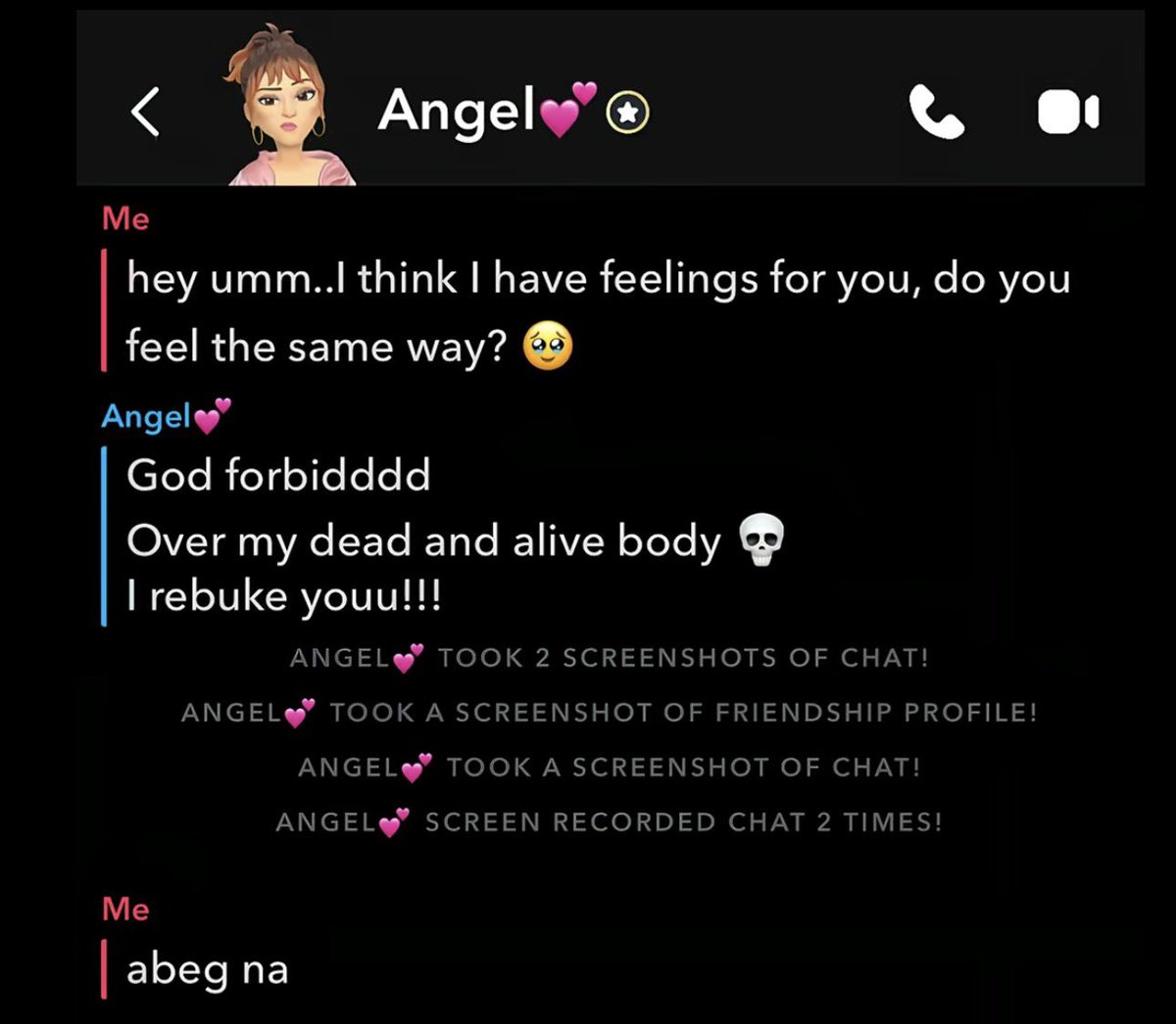 The worst she can say is No 😭💔