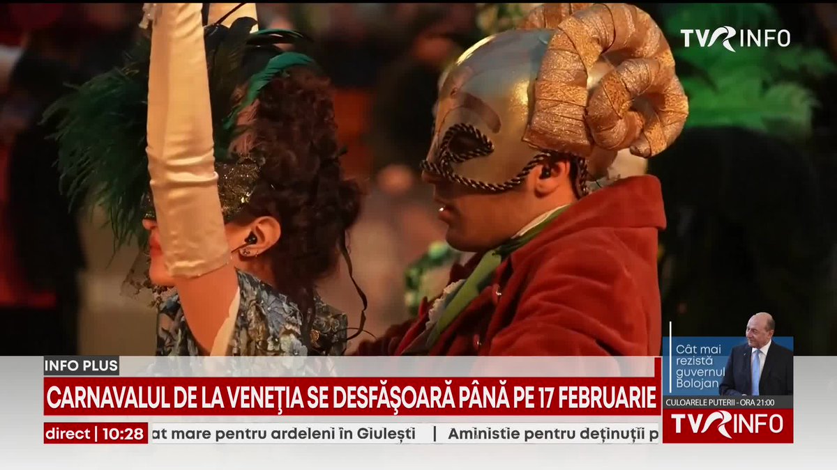 A început Carnavalul de la Veneția. Mii de localnici și turiști au umplut Piața San Marco. Evenimentul se desfășoară până pe 17 februarie tinyurl.com/5yhsh4d3