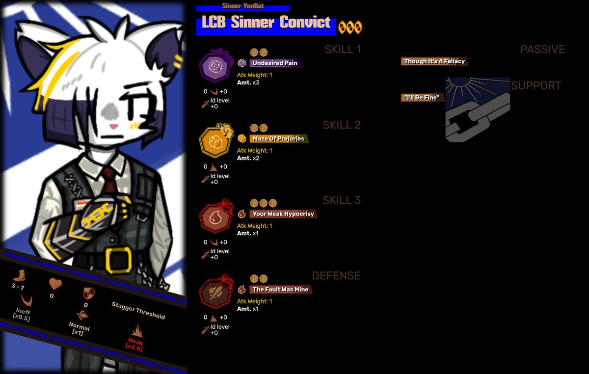 "Today, I killed a Friend. Or maybe it was yesterday."
- LCB Sinner Convict

(Convict as Meursault from Limbus Company)
Give me skill/passive/support idea, I'm not good at balancing lol.
#yonkagorfanart #yonkagor #LimbusCompany